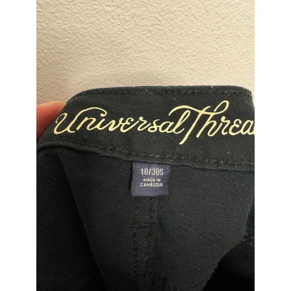 Universal Thread Size 10 Curvy Skinny Jeans Black Mid Rise Denim Cotton Stretch - Picture 6 of 10